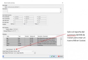 Importar un modelo de bloques desde Vulcan a Surpac