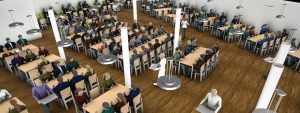 Simulation helps cafeteria re-open safely