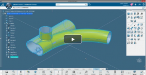 How to create an intersection of pipes using Surfaces and Part Design by Ionut Ghionea
