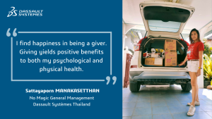 Dassault Systèmes Volunteer Spotlight – Sattayaporn Manakasetthan: I find happiness in being a giver