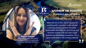 Celebrating Dassault Systèmes’ Women in Mining – Krystle DOBSON: Enabling sustainable outcomes for the energy and minerals market with technology innovation