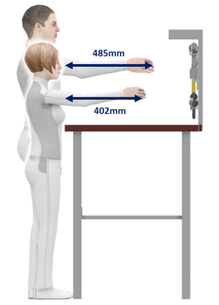 male and female ergonomic adjustments