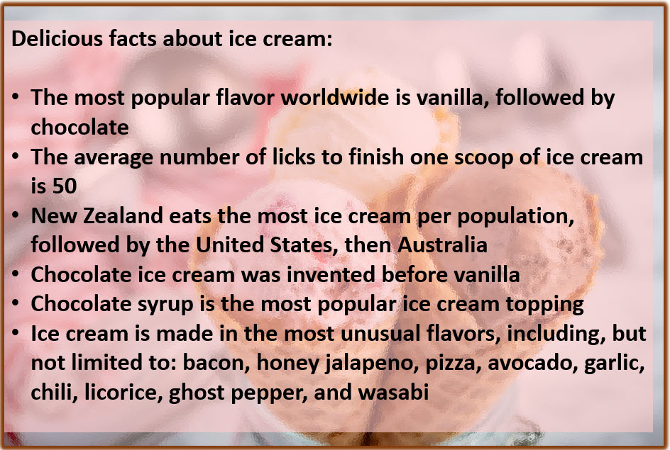 facts about ice cream