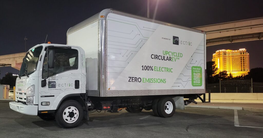 Evolectric truck made with CircularEV solutions. 