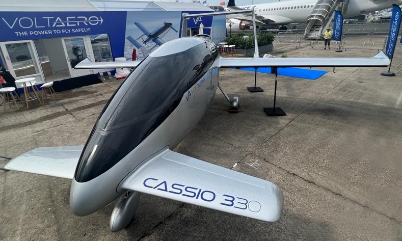 VoltAero's Cassio 330 aircraft at the Paris Air Show 2023 - Dassault Systèmes