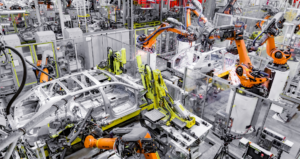 Who assembles the robotic lines?