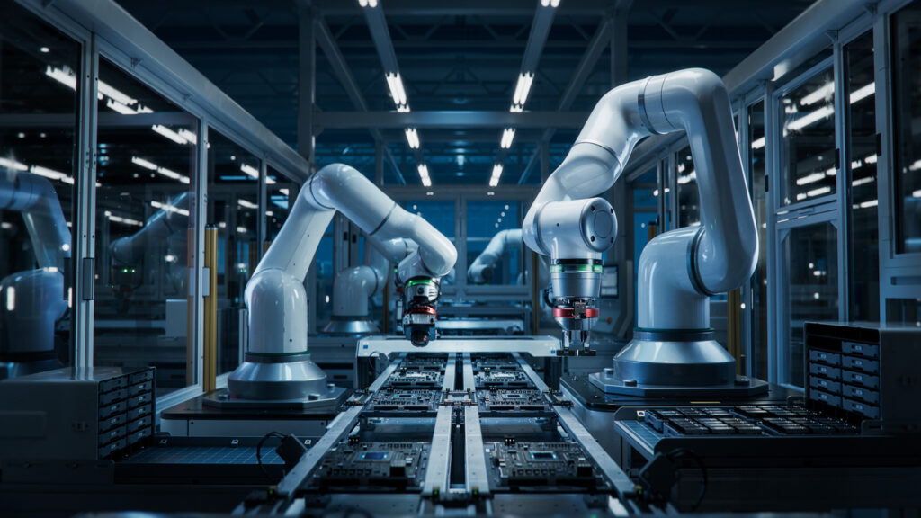 Robots working at a manufacturing plant > Dassault Systèmes blog