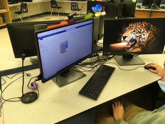 student practicing SOLIDWORKS - Amy Hamilton - Dassault Systemes blog 
