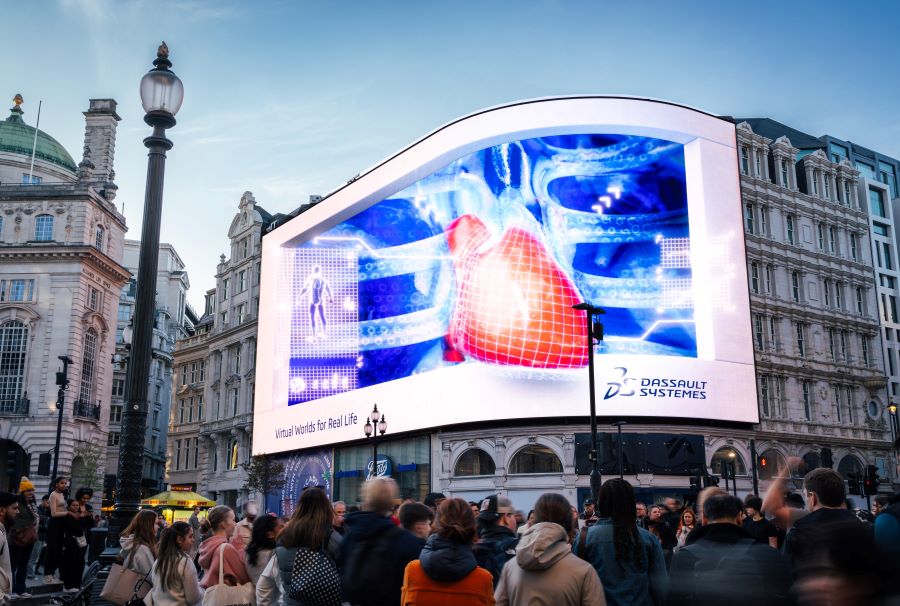 A living heart on display - Dassault Systemes at Piccadilly Circus - Dassault Systemes  blog