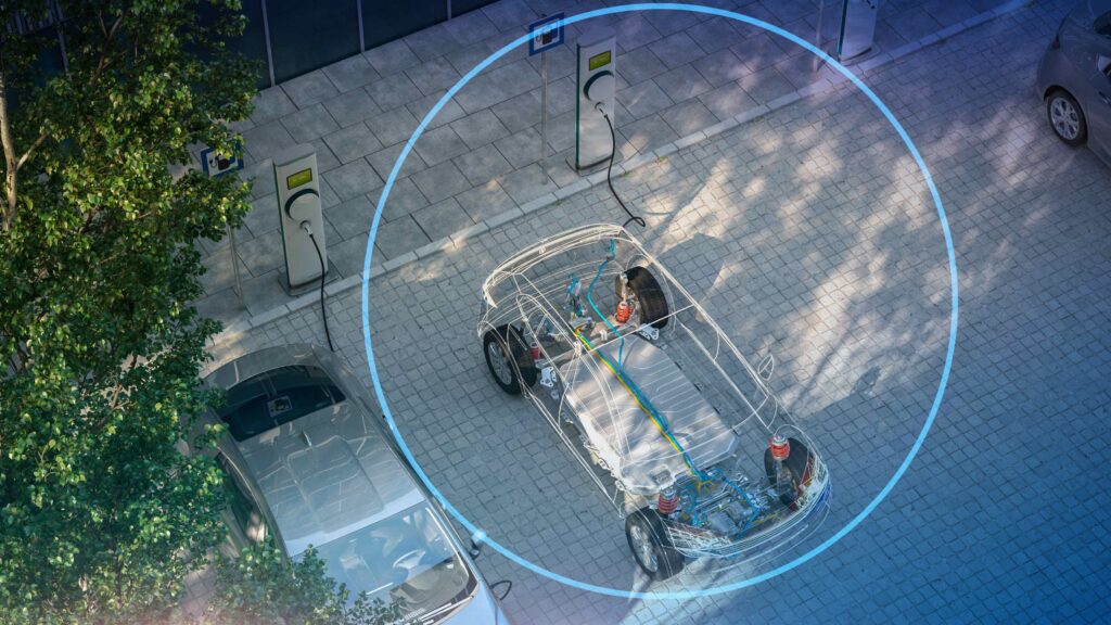 A rendering of the internal workings of an EV - future of driving - Dassault Systemes blog