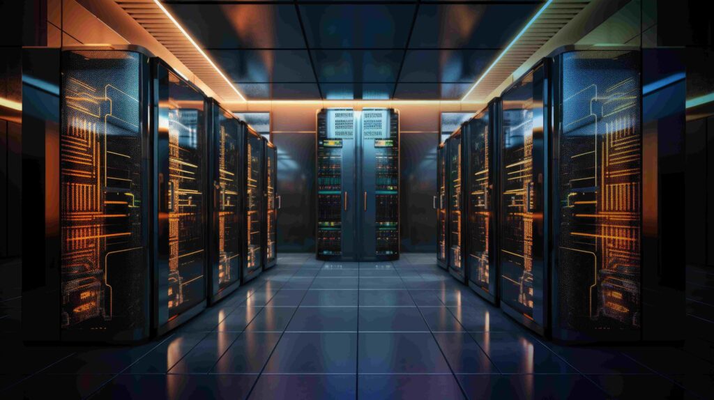 The interior of a terrestrial data center - space-based data centers - Dassault Systemes blog