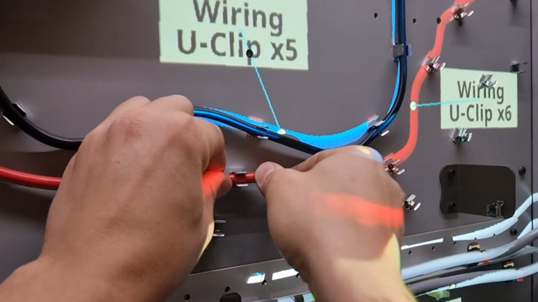 Wiring with augmented reality and DELMIA